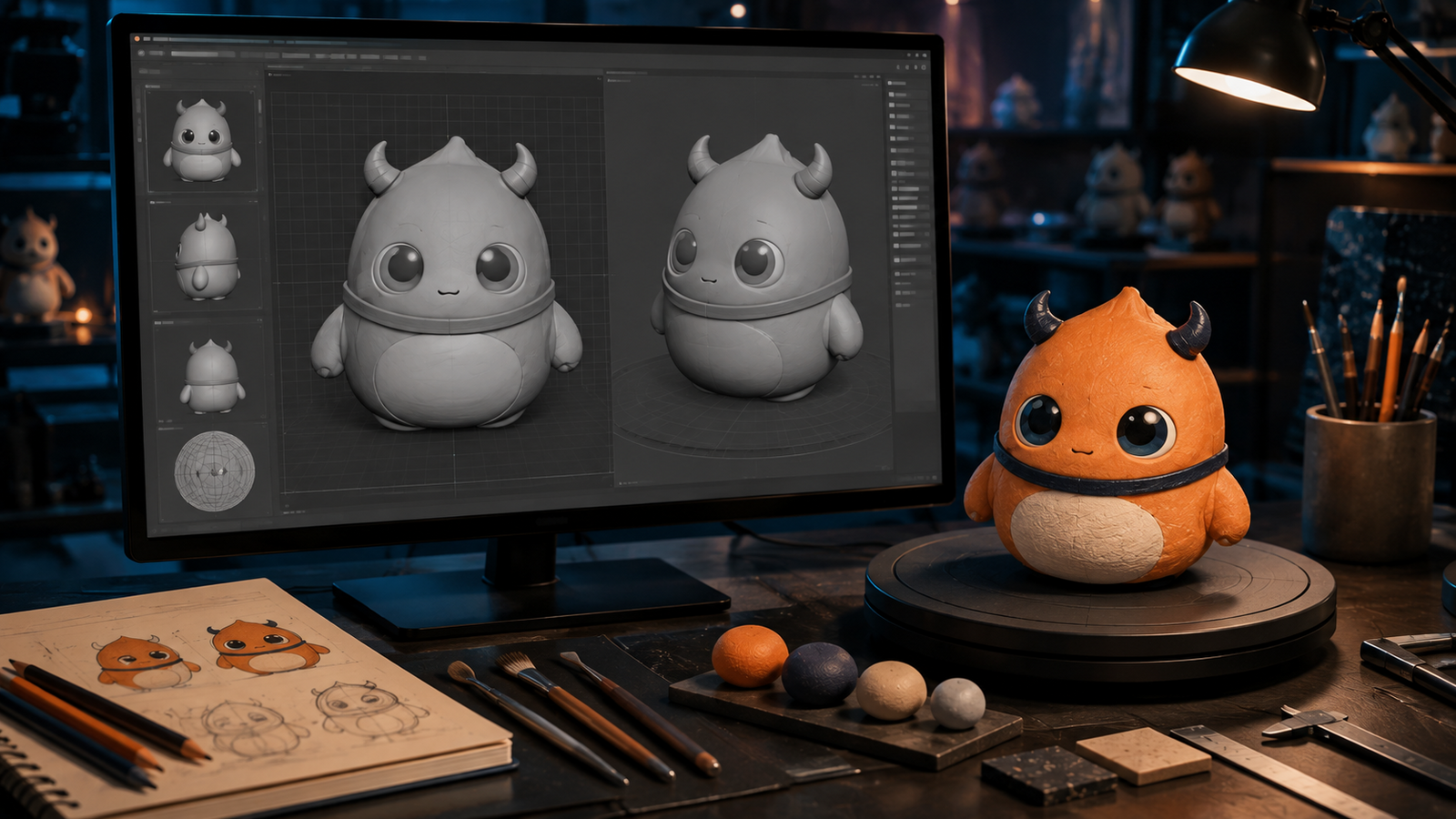 Yeni karakterin 3D modelleme ve fiziksel prototip aşaması